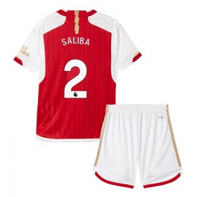 Arsenal William Saliba #2 Heimtrikot 2023-24 Kurzarm (+ kurze hosen)